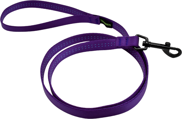 Soft Tubular Snap Leash - Fuzzywumpets Soft Tubular Snap Leash 6ft-Purple