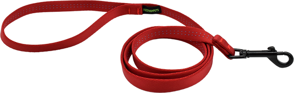 Soft Tubular Snap Leash - Fuzzywumpets Soft Tubular Snap Leash 6ft-Red