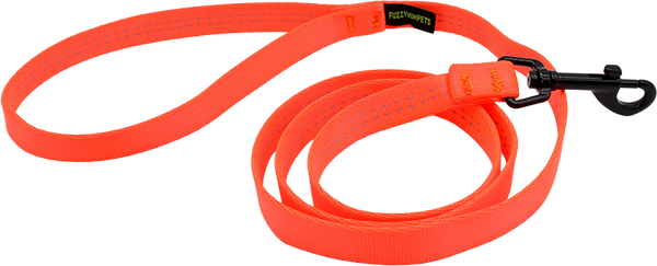 Soft Tubular Snap Leash - Fuzzywumpets Soft Tubular Snap Leash 6ft-Blaze-Orange